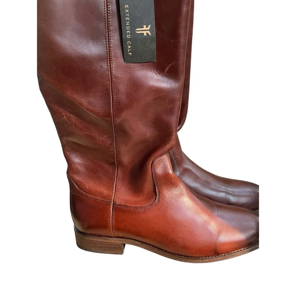 Frye Melissa 2 Button  Knee-High Riding Boots‎ Wide Extended Calf,  Size 9M